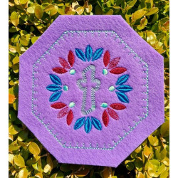 Stickdatei - Kreuz Blätter